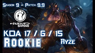 IG Rookie RYZE vs TALON Mid - Patch 9.9 KR Ranked