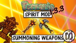 Terraria 1.3.3 - NEW SUMMONING WEAPONS - LIHZAHRD TEMPLE - Spriting - Spirit Mod
