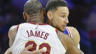 LeBron James vs Ben Simmons! Joel Embiid 30 Points! Cavs vs 76ers 2017-18 Season