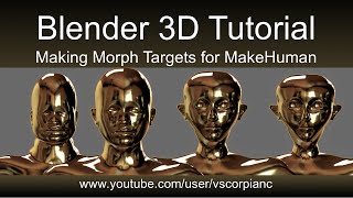 Blender 3D Tutorial - How to Make Morph Targets for MakeHuman by VscorpianC