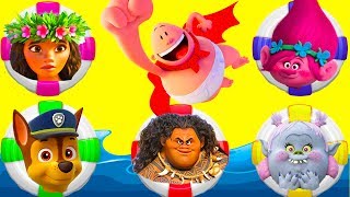 Trolls Poppy Rides Water Slide Playset Adventure with Paw Patrol and Captain Underpants