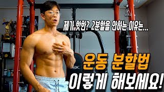 분할법 아직도 어떻게 해야할지 고민하고 계신가요?! 직장인분들은 이렇게 분할법 정해보세요!-운지기헬스TV(2분할?3분할?4분할?5분할?)