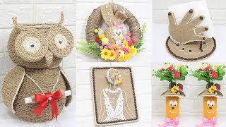 5 Jute craft ideas | Home decorating ideas handmade #8