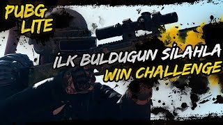 İLK BULDUĞUM SİLAHLA WİN CHALLENGE [PUBG Lite]