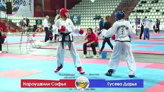 ЧР по тхэквондо-2019. ЖЕН/16-17лет/58кг. ФИНАЛ. Нароушвили С. - Гусева Д.