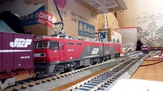 【鉄道模型】HOゲージ　EH500‐15とEH500‐20すれ違い