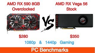 AMD RX 590 8GB Overclocked vs AMD Vega 56 Stock