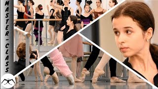 Ballet Master Class dance studio from Maria Khoreva. Ballet warm up and class