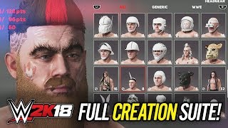 WWE 2K18 - Full Creation Suite Revealed!! (WWE 2K18 Create a Superstar Breakdown)