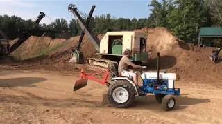 Mitsubishi MT372 And Agricat Mini Dozer Pushing Dirt