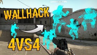 4 vs 4 cu WALLHACK pe CSGO !!! *Voidder a dat RAGE QUIT*