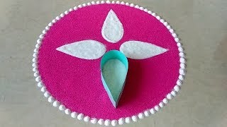 Very easy and quick rangoli design