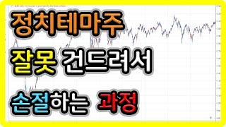 정치테마주 잘못 건드려서 손절하는 과정