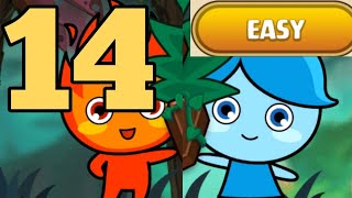 LuckyBoy And PrettyGirl 2 Level 14 Easy Android Walkthrough Forest Temple Maze Fireboy & Watergirl