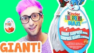 OPENING GIANT KINDER SURPRISE EGGS!