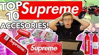 TOP 10 SUPREME ACCESSORIES EVER RELEASED! | $10,000 EVERLAST PUNCHING BAG | SUPREME F&F RELEASES
