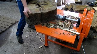 Профессиональный тихоходный дровокол с запасной морковкой