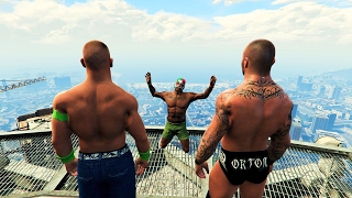 GTA 5 Randy Orton John Cena RKO Mod!(GTA V Brutal kill Funny moments)