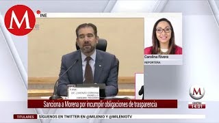 INE multa a Morena con 241 mil pesos por incumplir con transparencia