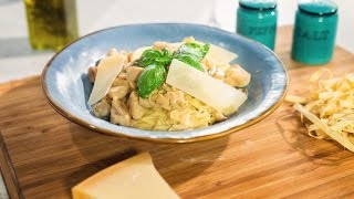 Reteta - Paste de casa cu pui si ciuperci