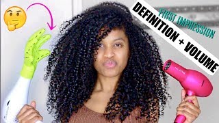 FIRST TIME DIFFUSING MY CURLY HAIR!|Natural Hair (First Impression DEVAFUSER Review)