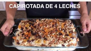 Como hacer capirotada de 4 Leches /Mexican bread pudding