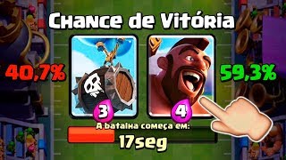 COMO VER A CHANCE DE VITÓRIA DE CADA CARTA NO DESAFIO TOUCHDOWN! CLASH ROYALE