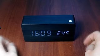 Интересные цифровые часы будильник с термометром с Aliexpress