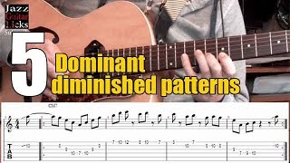 5 Diminished Jazz Guitar Licks with Tab | Printable PDF Method