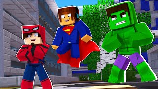 Minecraft : VIRAMOS SUPER HERÓIS COM SUPER PODERES !! - Minecraft Super Heróis #1