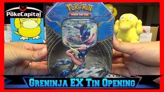 Pokemon Cards Greninja EX Tin Opening with XY Flashfire Packs