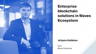 Artem Kalikhov - Enterprise blockchain solutions in Waves Ecosystem