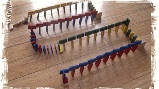 Падающее дорожки из домино ★ 50000 ►) Incident track of dominoes
