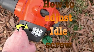 How to adjust your idle screw on your Husqvarna 128LD
