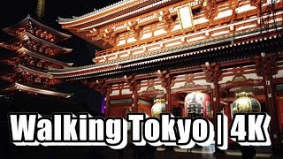 [4K] Asakusa at night | Walking Tokyo | March 2019 | 夜の浅草を散歩