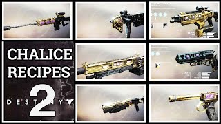 All New Weapon Recipes Chalice of Opulence Destiny 2