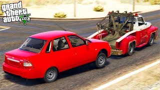 РЕАЛЬНЫЕ ПАЦАНЫ В GTA 5 - ПОПАЛ В АВАРИЮ НА LADA PRIORA! ВЕЗЕМ В СЕРВИС! ?ВОТЕР