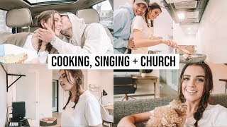 WHAT I EAT IN A DAY, SINGING + CHURCH | DAILY VLOG #2