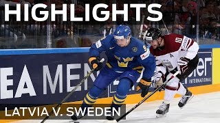 Stunning Sweden sweep past Latvia | #IIHFWorlds 2015