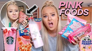 I ONLY ate PINK foods for 24 HOURS CHALLENGE!?