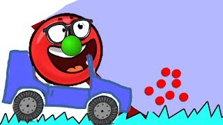Игра про приключения красного шарика RED BALL. Катаемся с шариком на машинке