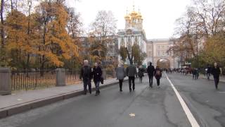Пушкин. Как дойти от остановки автобуса № 545 до входа в парк и к Екатерининскому дворцу