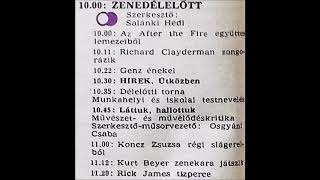 Zenedélelőtt. Újratöltve. Szerkesztő: Salánki Hédi. 1983.09.14. Petőfi rádió. 10.00-11.30.
