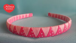 Оплетание Ободка Двумя Лентами . Мастер Класс для Начинающих  / DIY. Braided Headbands two ribbons