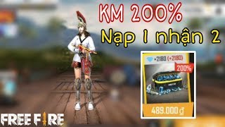 Free Fire | Nạp 1 Nhận 2 Khuyến Mãi 200% Phá Kim Cương VQMM | Meow DGame