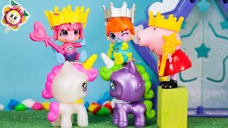 Peppa Pig organise avec les petits PINYPON un concours de fées . Qui gagnera le licorne magique?