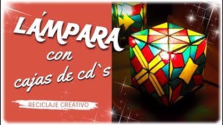 LÁMPARA RECICLANDO CAJAS DE CD'S | paso a paso