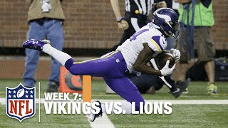 Stefon Diggs' Diving Fingertip TD Grab! | Vikings vs. Lions | NFL