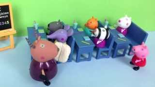 Свинка Пеппа - Мультфильм из игрушек - Идем в школу Peppa Pig