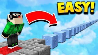 MEGA NOOB vs EASIEST MINECRAFT ICE PARKOUR MAP! ?